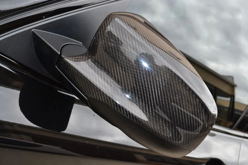 Add On Carbon Fiber Rear View Side Mirror Cover For BMW X5M E70 X6M E71 2008 - 2013