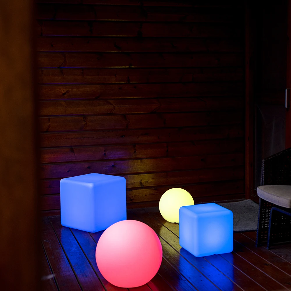 300x300 мм верхнее умное управление газон садовые кубические светильники для наружного освещения