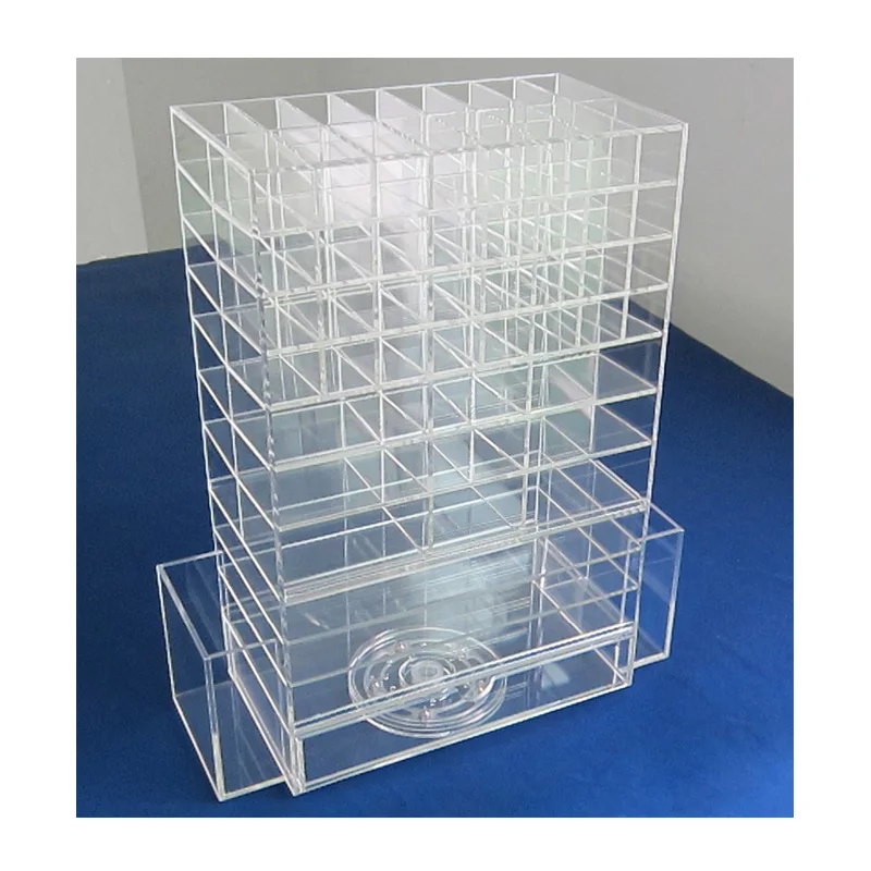 Spinning Acrylic Lipstick Holder Makeup Organizer Box, Rotating Acrylic Lipstick Tower Makeup Organizer Makeup Brush Holder