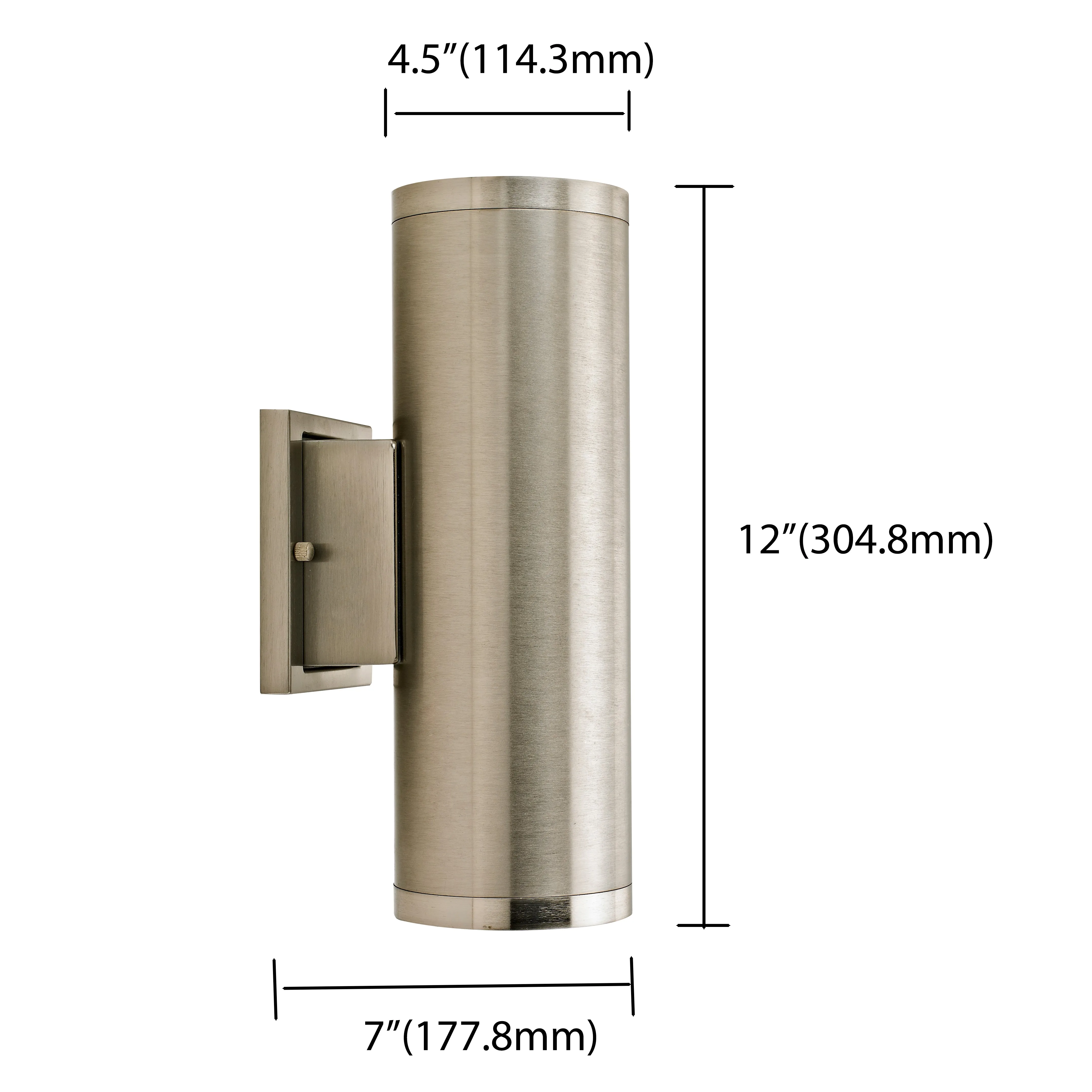 Modern Design E26 Cylinder Aluminum Led Wall Sconce Up Down Light