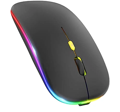 Explosive RGB wireless charging gaming mouse with 2.4G+Bt connection for mobile phones, tablets, laptops, and mice