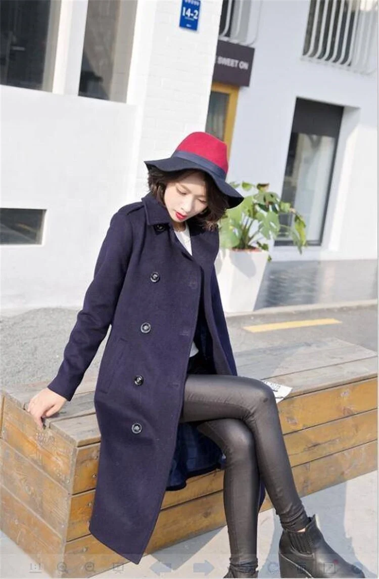 Трендовый Модный женский длинный кашемировый Повседневный тренчкот высокого качества