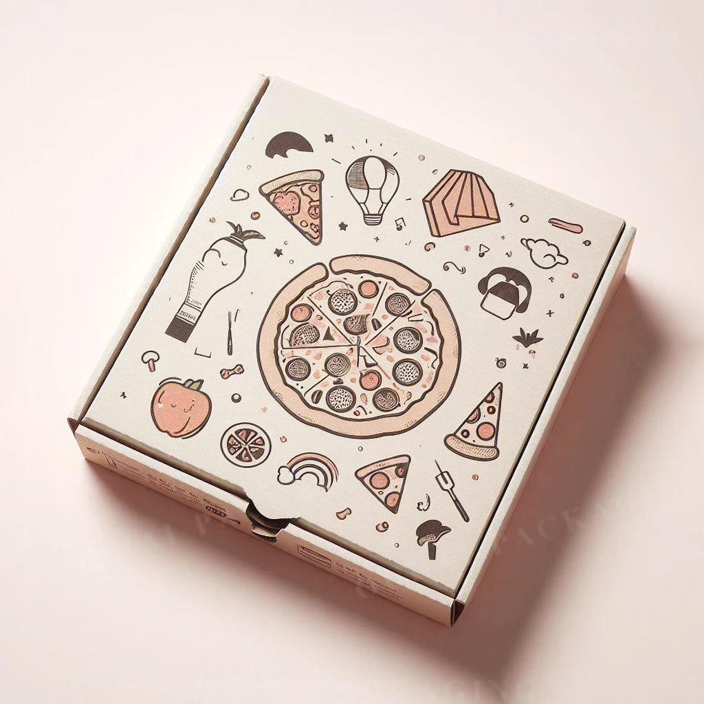 10 12 14 Inch Rectangular Pizza Box Custom Wholesale Food Grade Paper Packaging Box for Pizza