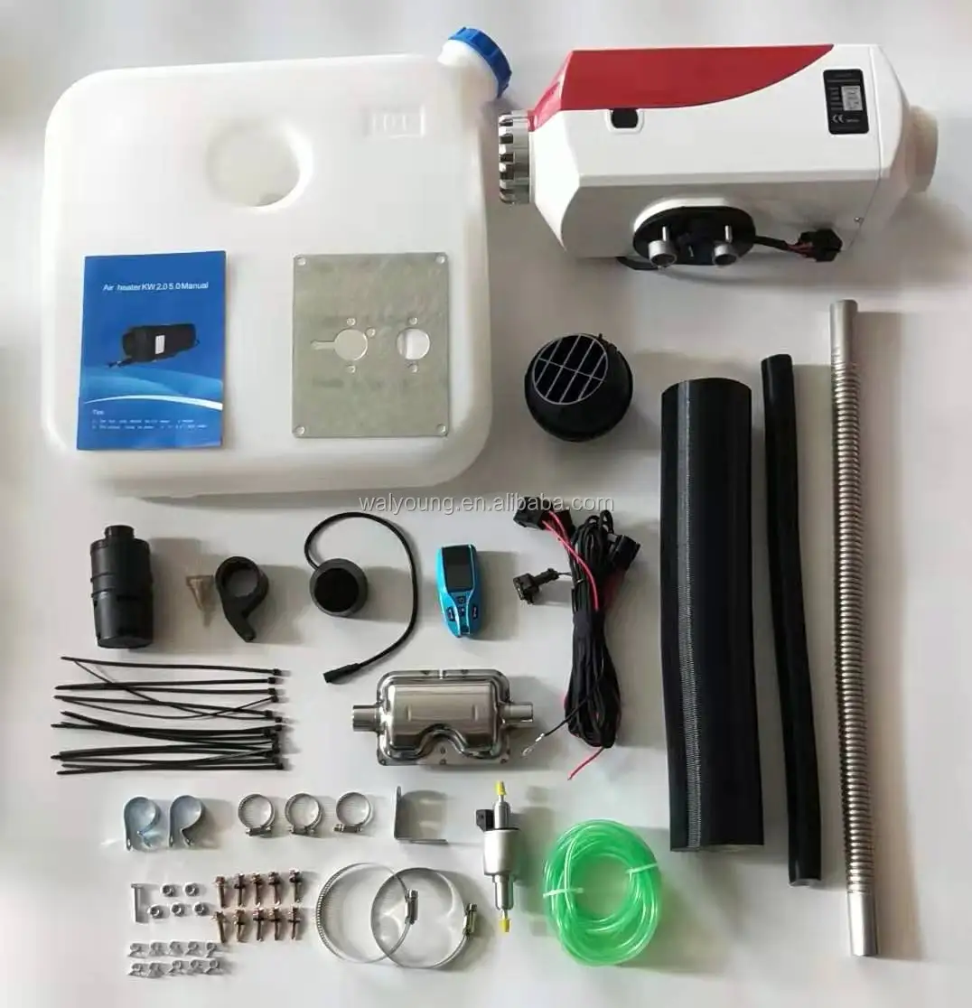 5KW Webasto 12V diesel air heater for boat RV camper car ship, 24v truck cab heater, diesel caravan heater Remote controller