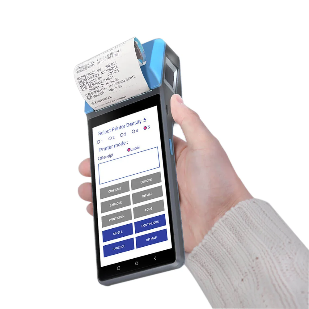 4G/3G/2G WIFI NFC мобильный сенсорный экран Smart POS терминал с 58 мм чековый принтер для магазина Z300