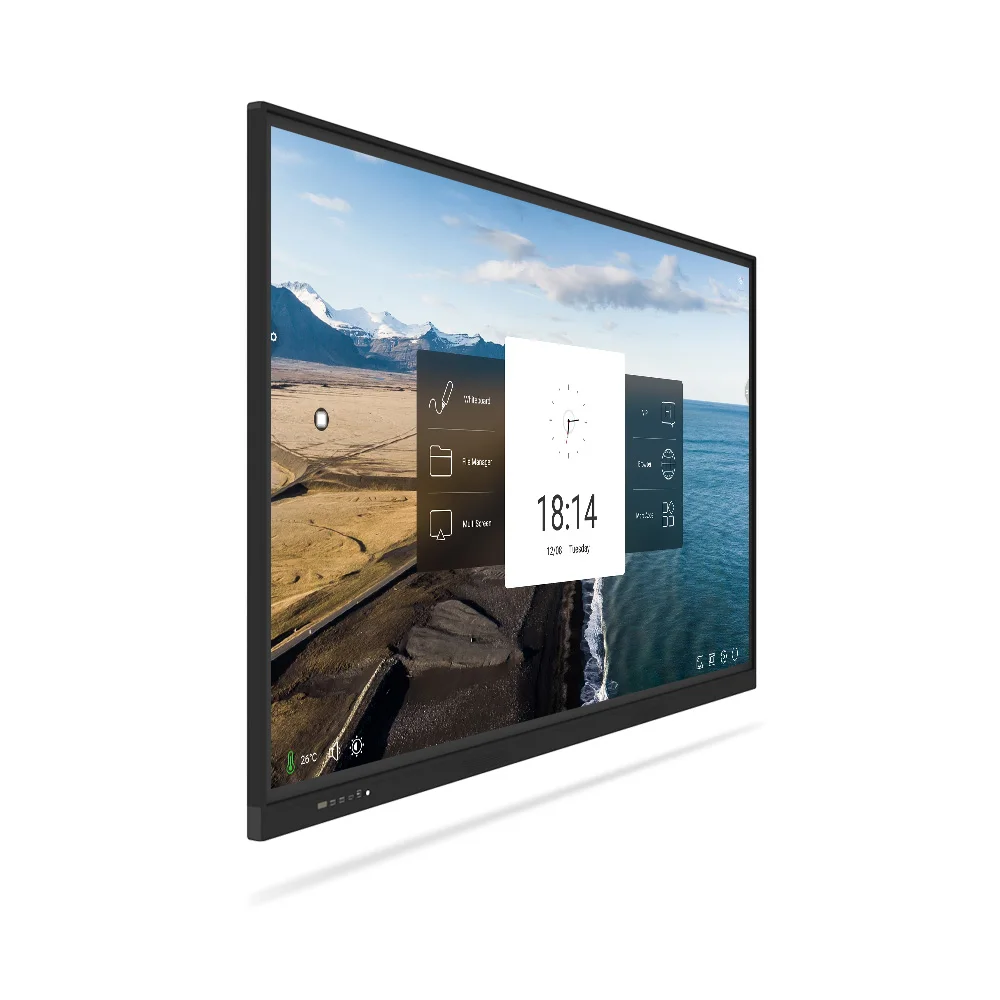 55 65 75 86 Inch Infrared Touch 4K Display Smart Whiteboard All In One Dual System Interactive Electronic Board