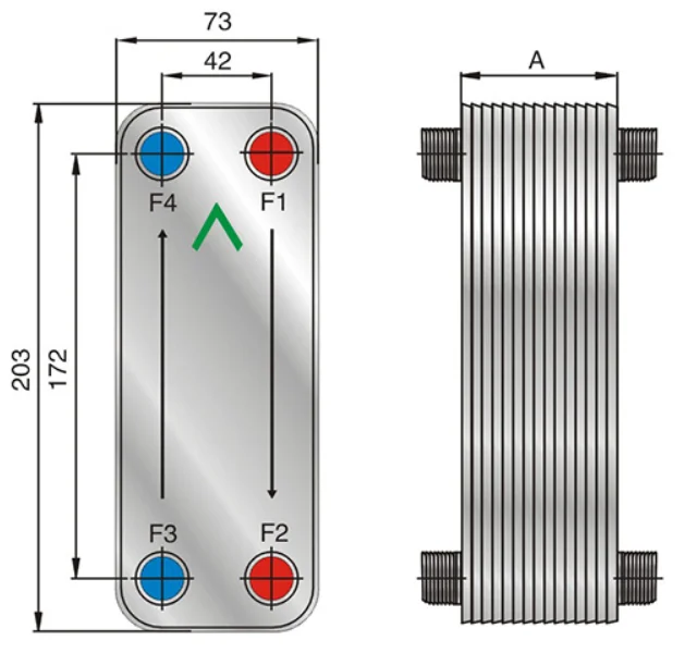 
Low price and high efficiency FHC014 hydraulic oil plate brazed plate heat exchanger 