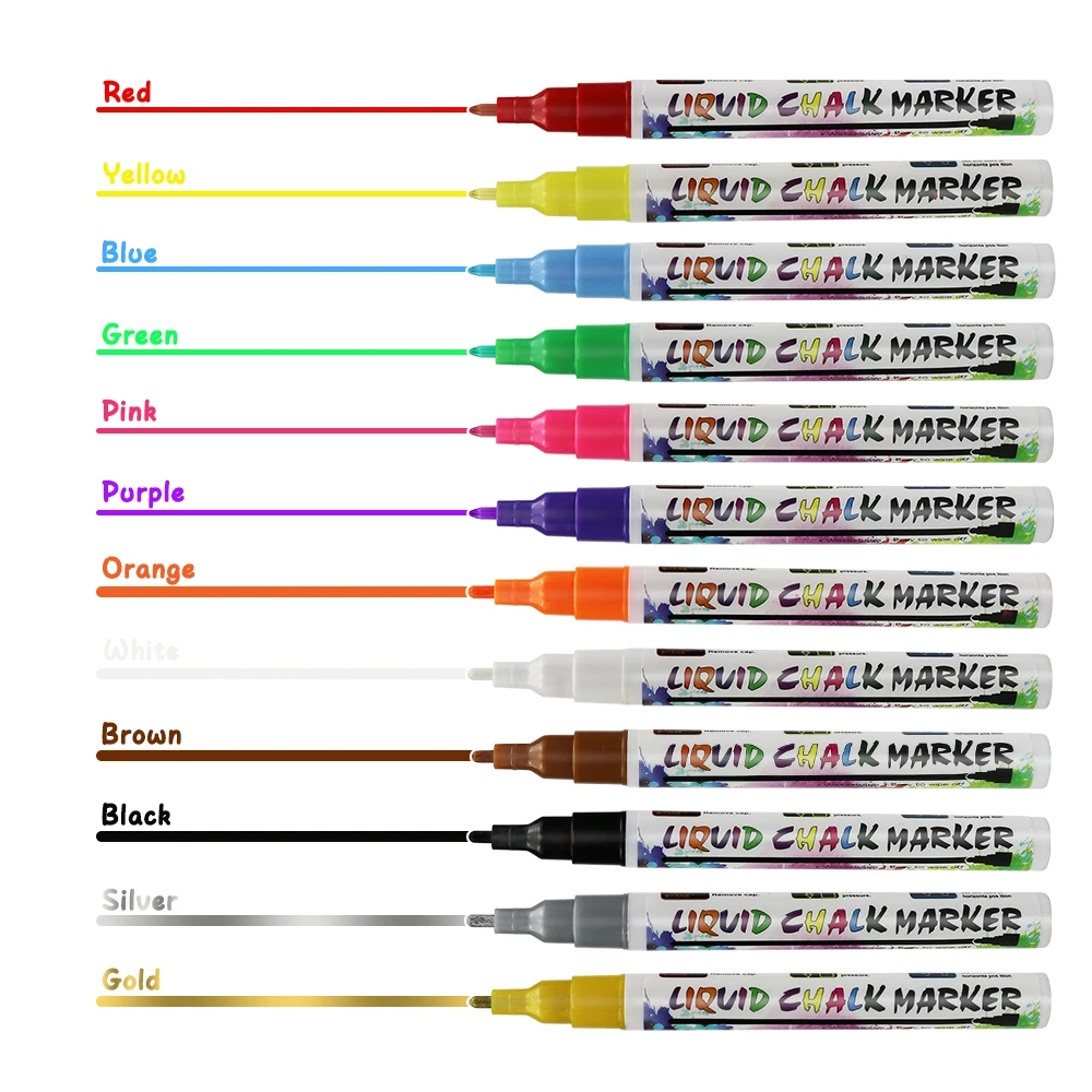 1mm Fine Tip Wet Erase Liquid Chalk Pen Marker