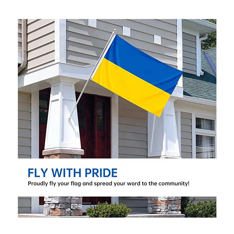custom 3x5 Ft Double Stitched Polyester Fabric flag outdoor flag  ukraine flag for Pacifist