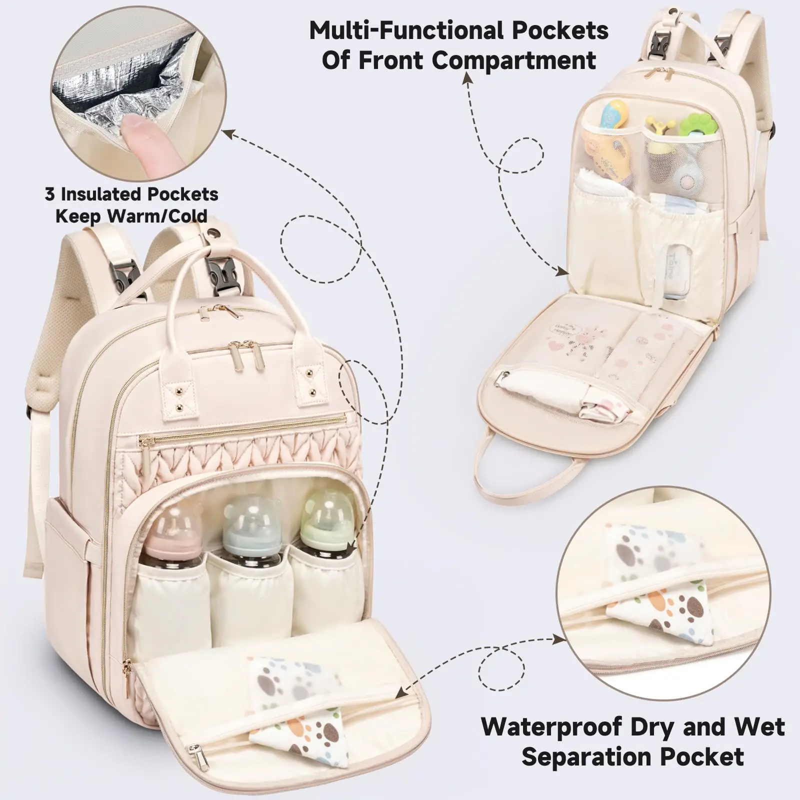 Portable Folding Mosquito Net Crib Mommy Bag Multi-functional Portable Large-capacity Leisure Shoulder Mother and Baby Bag