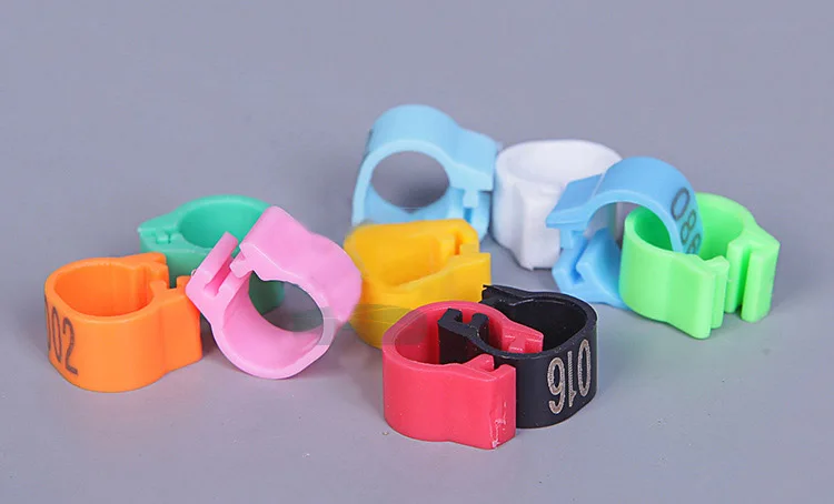 5000 PCs Birds Foot Rings Inner Diameter 8mm Plastic Clip Ring Pigeon Quail Foot Ring