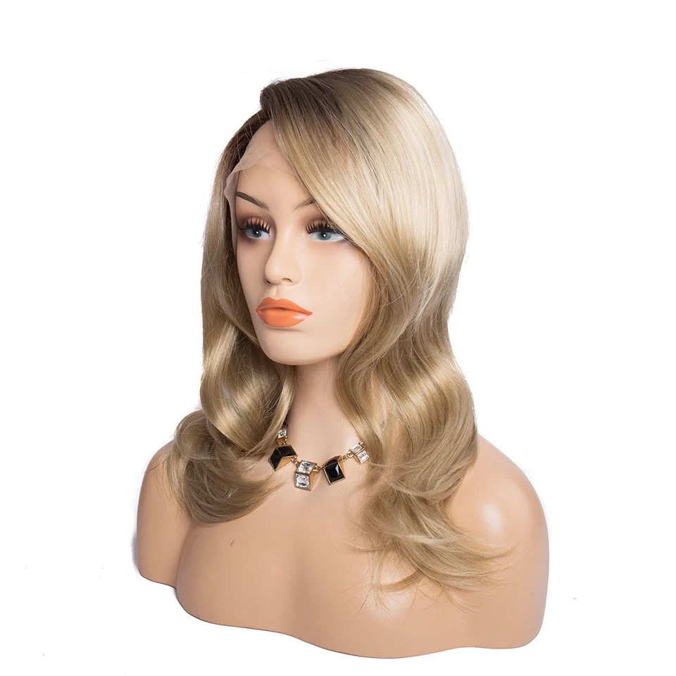 High Temperature premium synthetic wig27/613#highlight color synthetic wig with lace front Synthetic Fiber hair wig for Cosplay