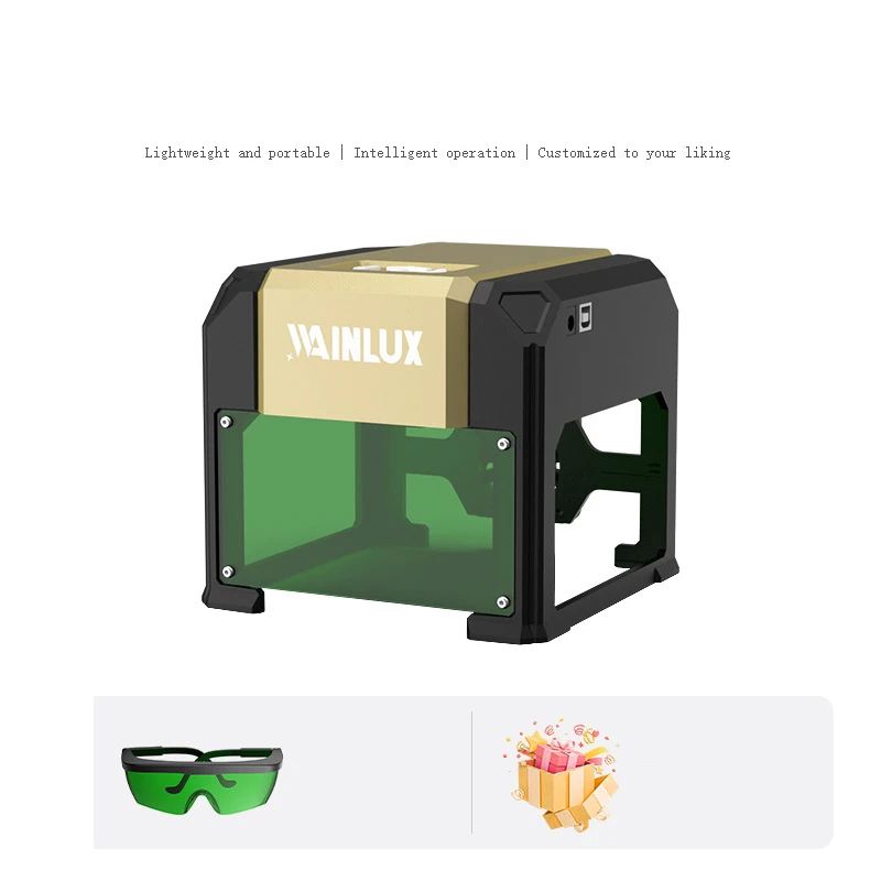 JOY fully automatic portable laser engraving machine mini desktop wooden board leather printing engraving mini marking machine