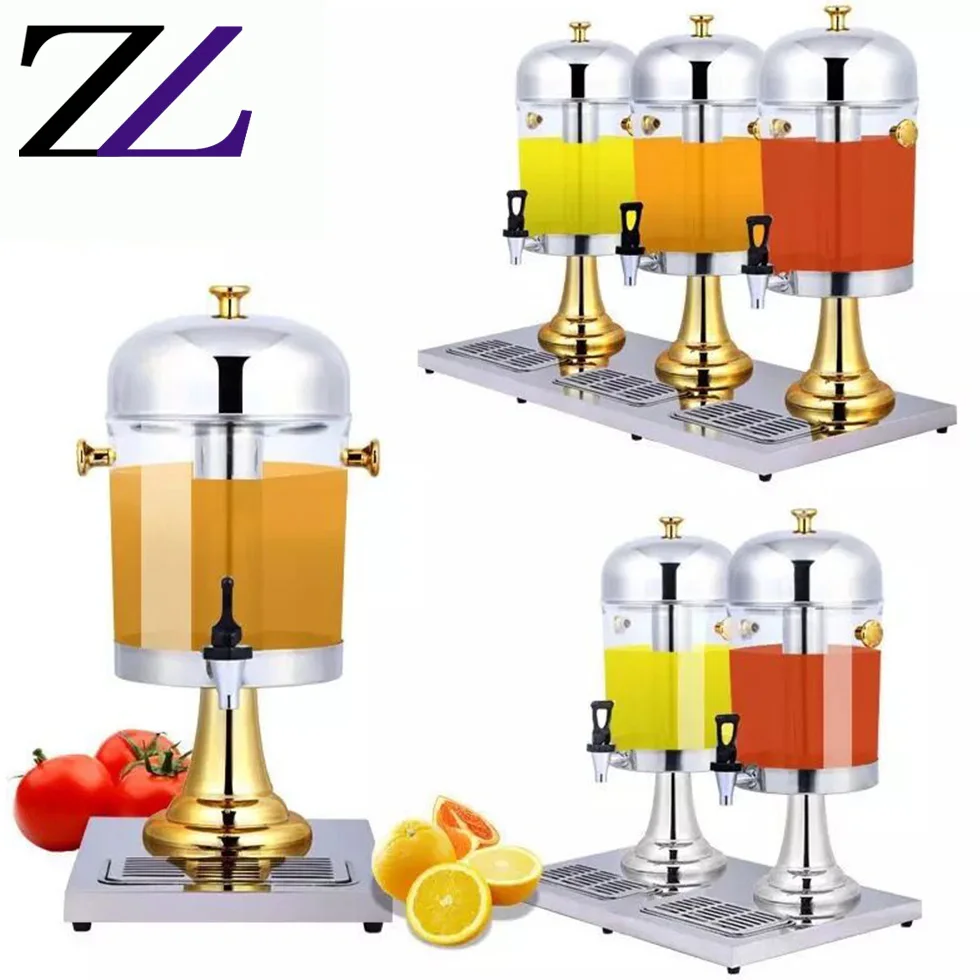 Juicer equipment catering buffet tabletop fruit juice cold dispensers steels tube tap juice prices triple beverage dispenser