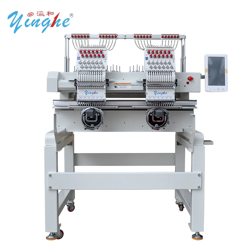 High quality with wholesale price 1/2/4/6/8/10 head 9/12/15 needles embroidery machine for t-shirt finished garment