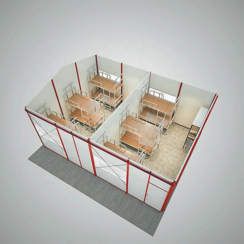 Изготовленный На Заказ k Тип 2 история современный сборный дом с низкой ценой класса люкс стальных панельных домах для работника четверти