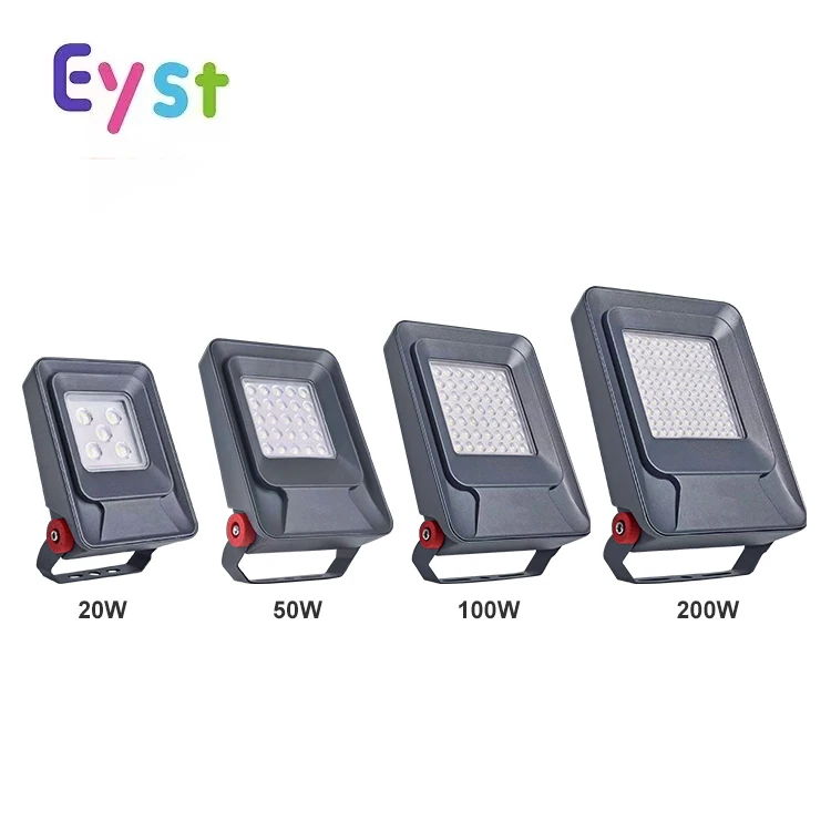 EYST 20w 50w 100w 200w Ip66 SMD 2835 3032 Led Chip Outdoor Garage Tunnel Garden Led Flood Lights