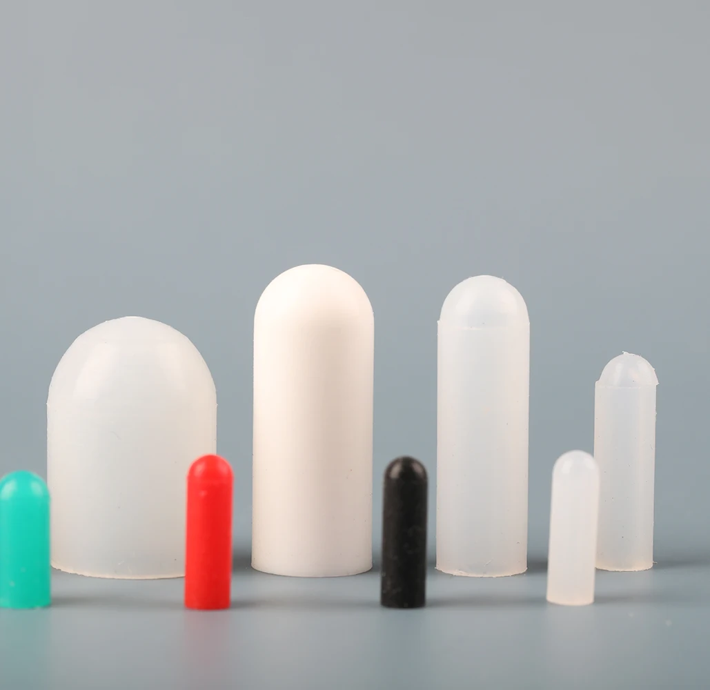 9.5mm 10mm M10 Screw silicone cap Rubber dust cover High temperature Plating Spray Threaded Silicone End Caps