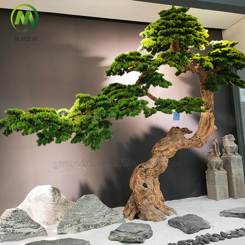 Highly simulation artificial cedar pine trees garden landscaping Bonsai  pine tree indoor outdoor decoration artificial plants