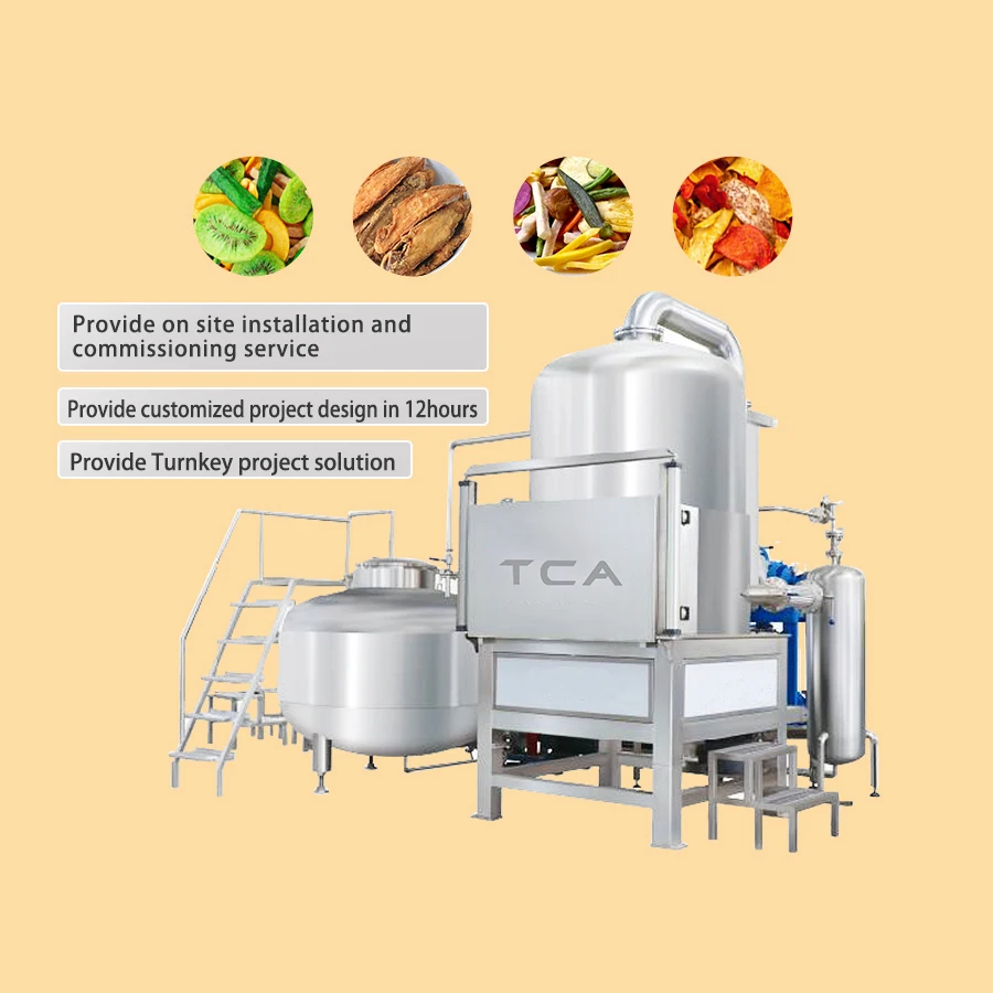 SUS304 Low Temperature 10kg/batch Industrial Carrot Chips French Fries Potato Vacuum Fryer