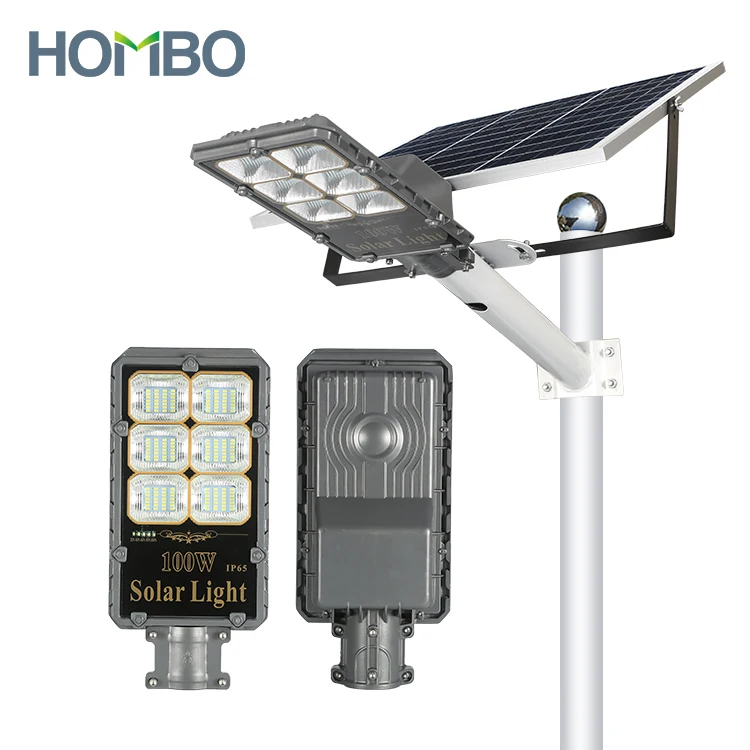 HOMBO алюминиевый водонепроницаемый Ip65 уличный 60 Вт 100 200 300 400 разделенный светодиодный солнечный