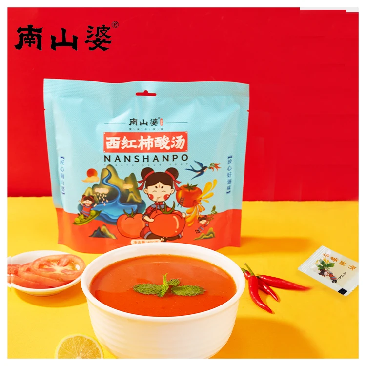 NANSHANPO bulk ketchup packet bags sachets mini botella detomato ketchup tomato sour soup