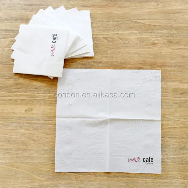 Printed Paper Napkin for Hotels Restaurants Bulk Packaging Recyclable Plastic Material Water Food Use
