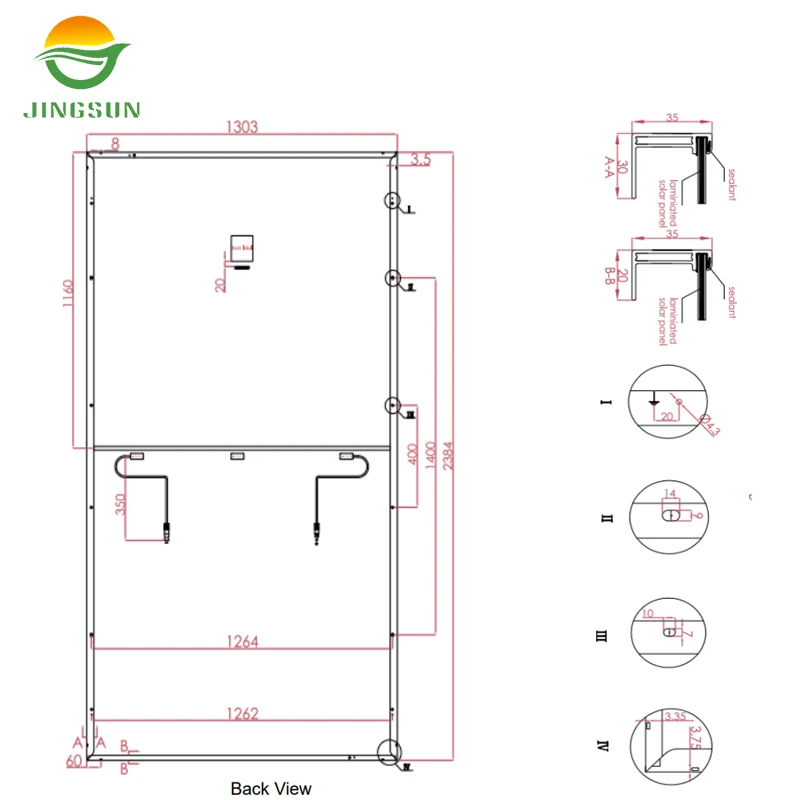 Jingsun High Power  N-type 210mm half cut 735W 740W Solar panels for home energy storage
