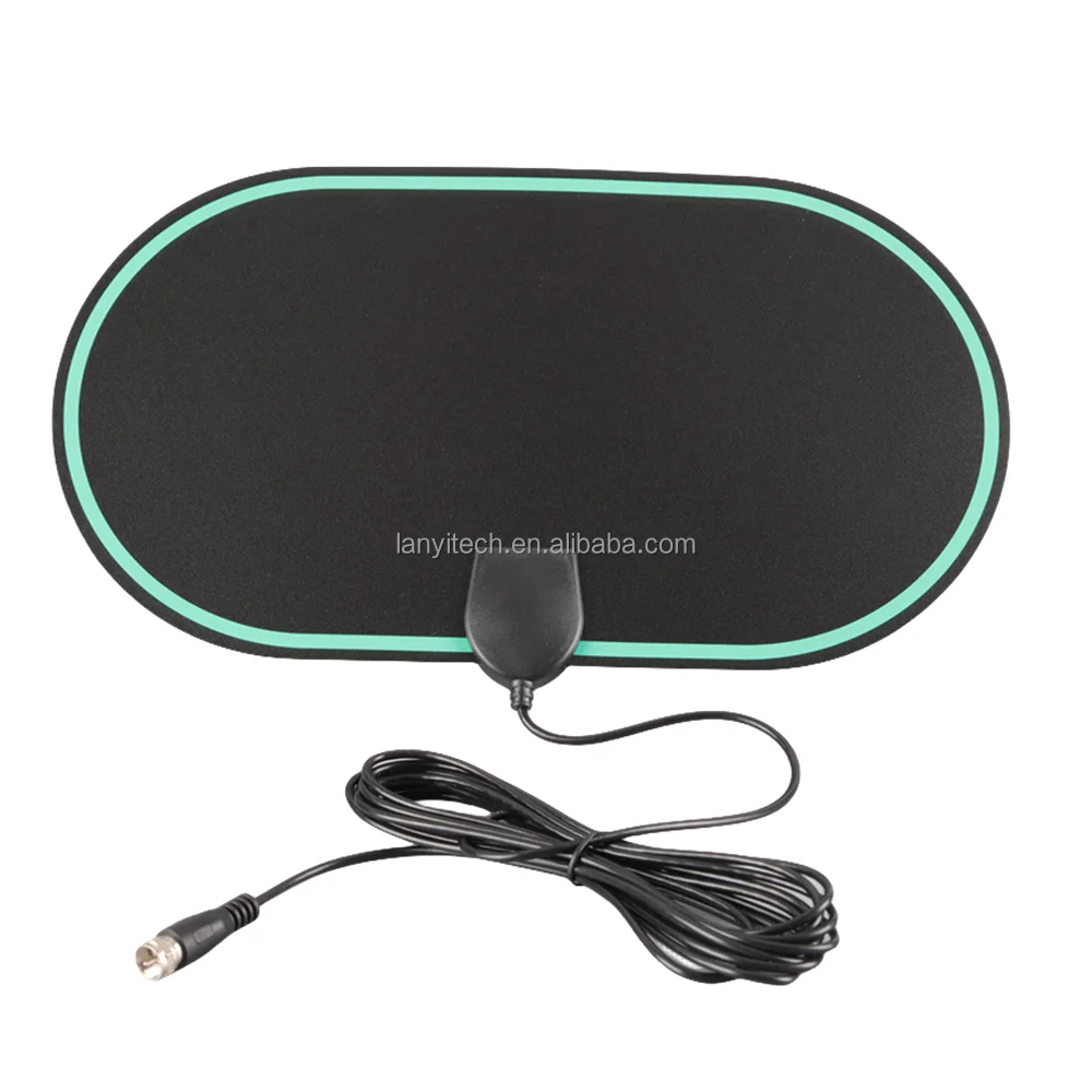 Hdtv Flat Digital Tv Hd Antenna Top Selling ATSC DVB-T DVB-T2 ISDB-T High Gain Indoor Larger 4k Indoor Tv Antenna Amplifier 5V