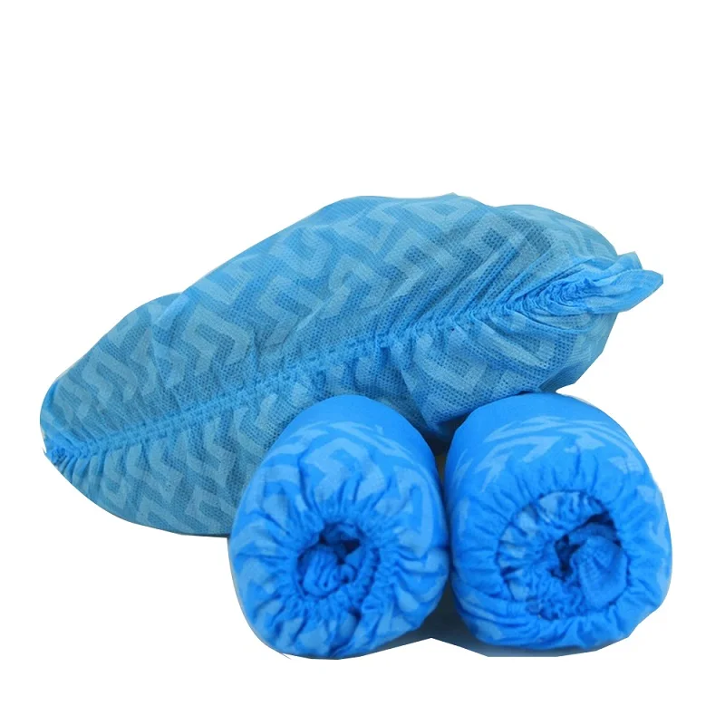 Factory Wholesale Waterproof Plastic  Shoe Covers Non Woven Disposable Shoe Cover