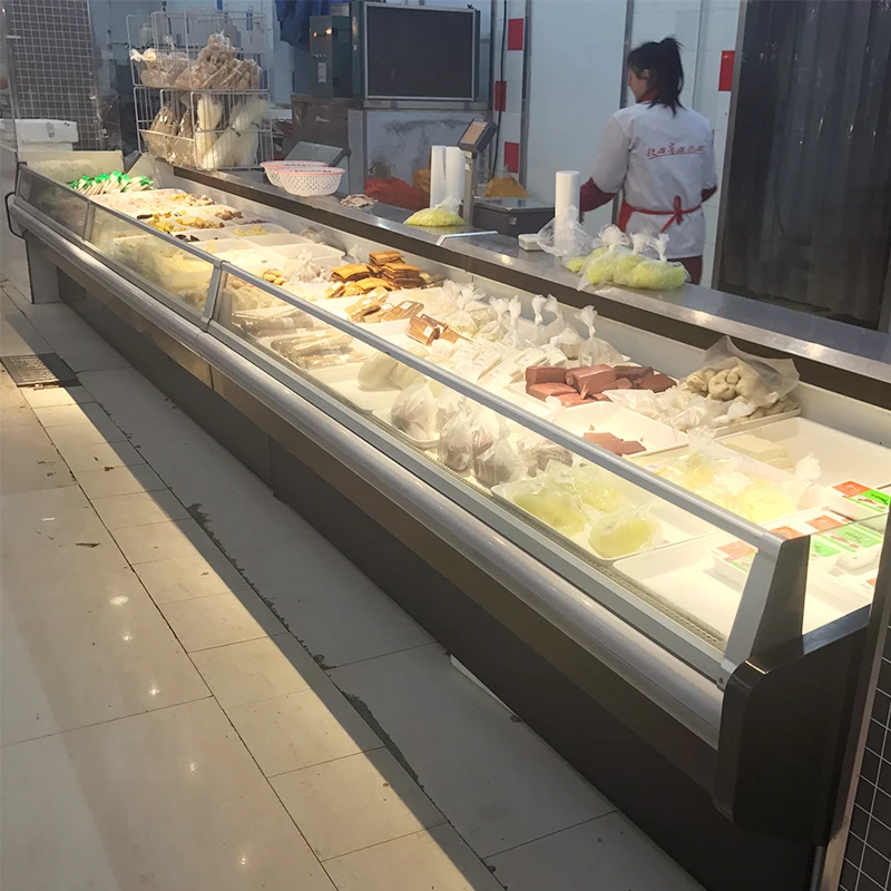 Холодильная камера для супермаркетов с дисплеем свежего мяса