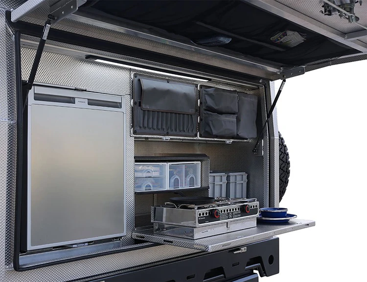 2025 New Kinlife X Roof Design Lightweight Aluminium Trayback Pop up Camper Slide on Campers