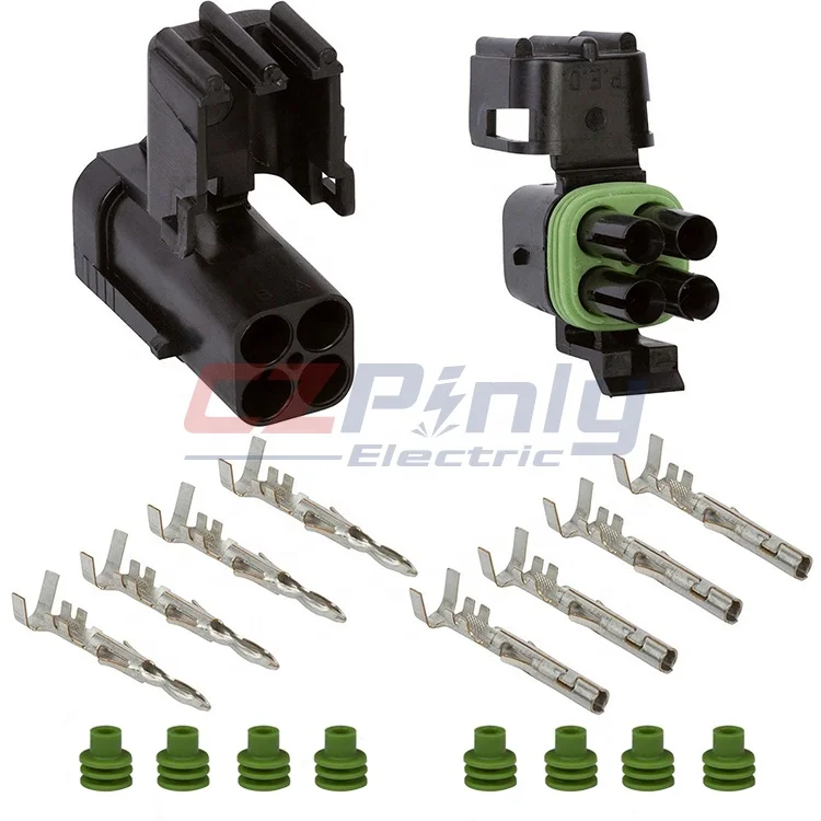 Female Male PA66 PBT 2 pin 3 pin 6 pin Auto Electric Wire Har Delphi Connector