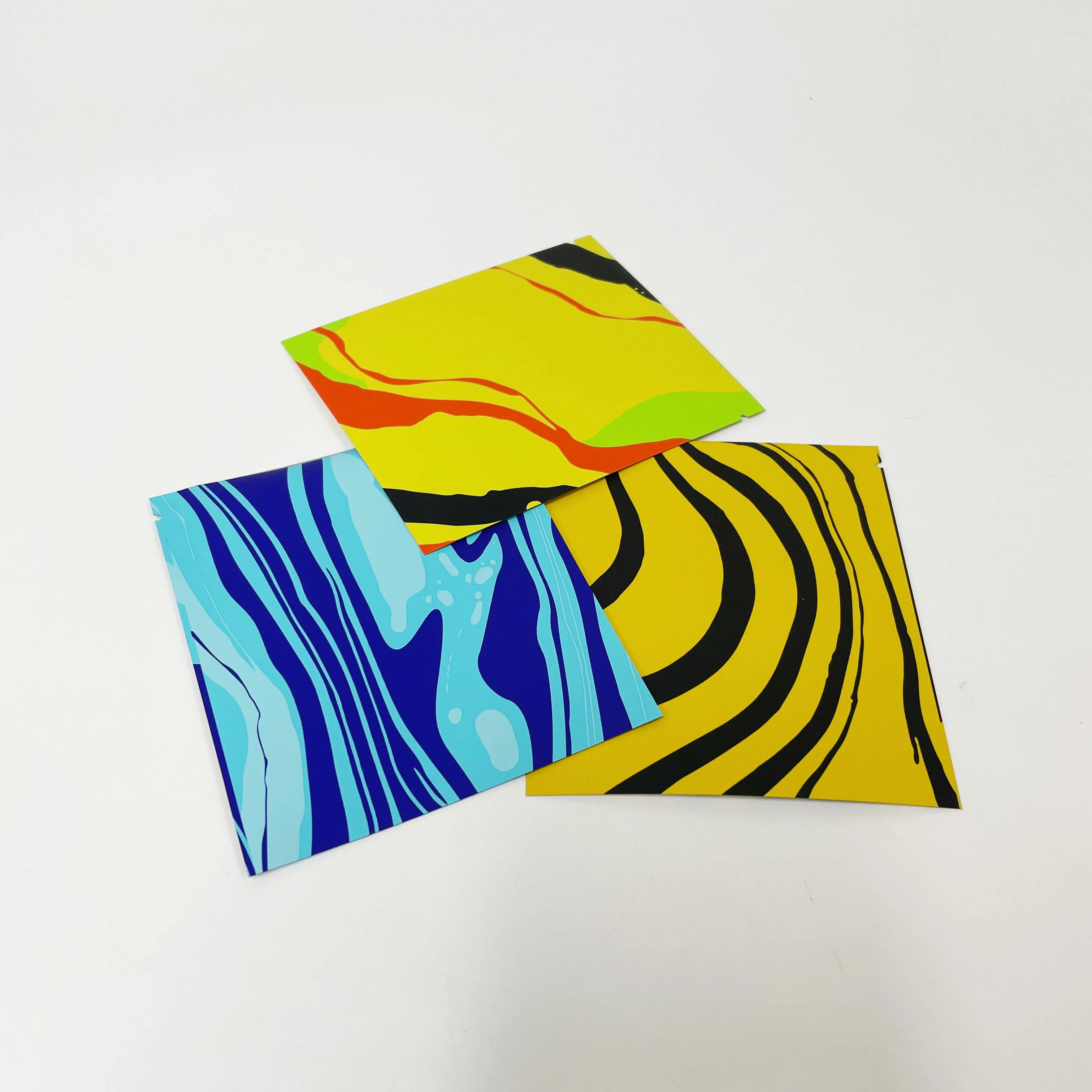 Mini Square Custom Aluminum Foil Mylar Bag 3 side seal sachet packaging coffee/tea bags