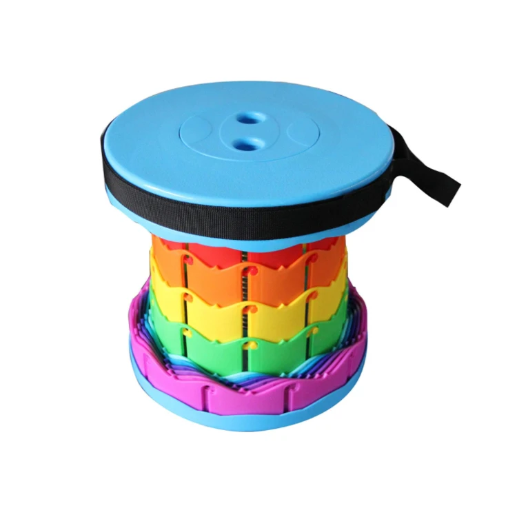 Portable Camping Folding Chair Stool Height Adjustable Retractable Folding Stool Telescopic Stool