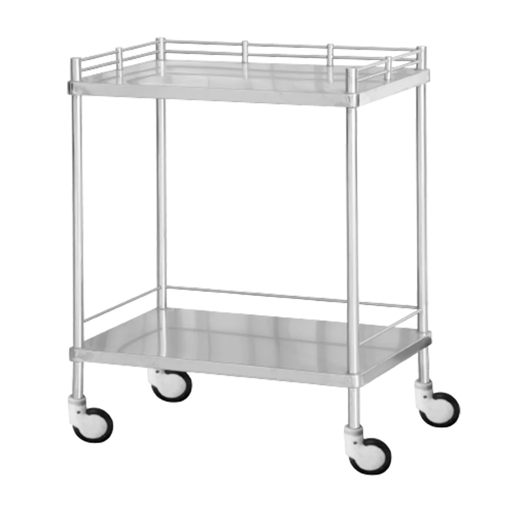 YFQ-T27 Hot selling Yongfa S.S Trolley 2-tier Medical Trolley