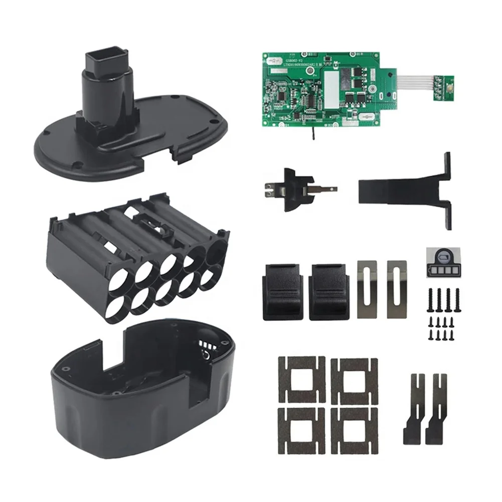 Lithium ion Battery Plastic Case PCB Protection Circuit Board for DeWalt 20V Li-ion Convert to 18V Ni-CD Ni-MH Battery DC9096