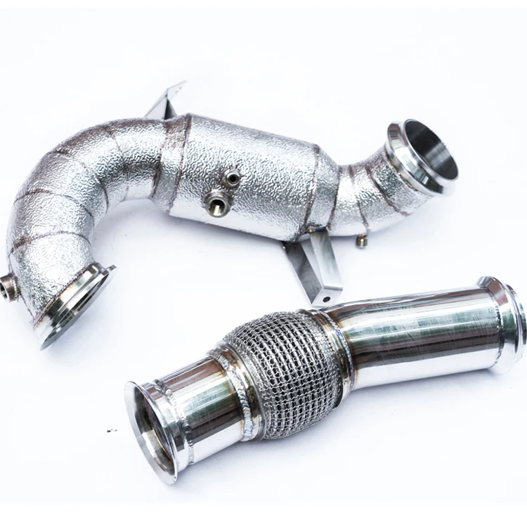 2021 stainless steel A45 amg exhaust pipe heat shield downpipe for Mercedes Benz AMG