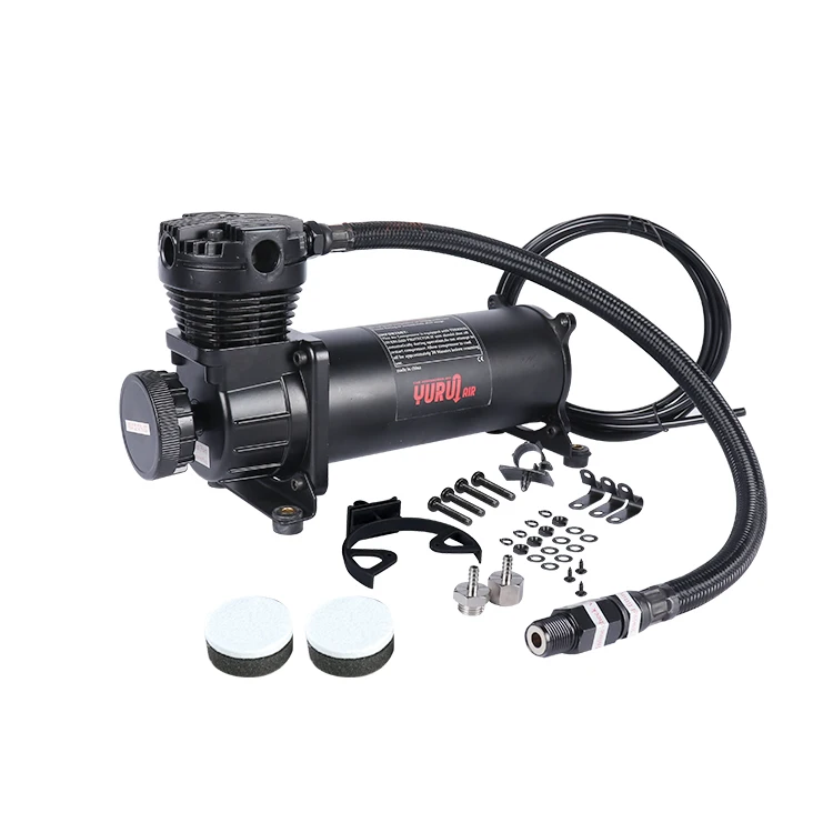 Professional portable 12 volt air bag suspension compressor for airbags tire inflator with tank for car and truck