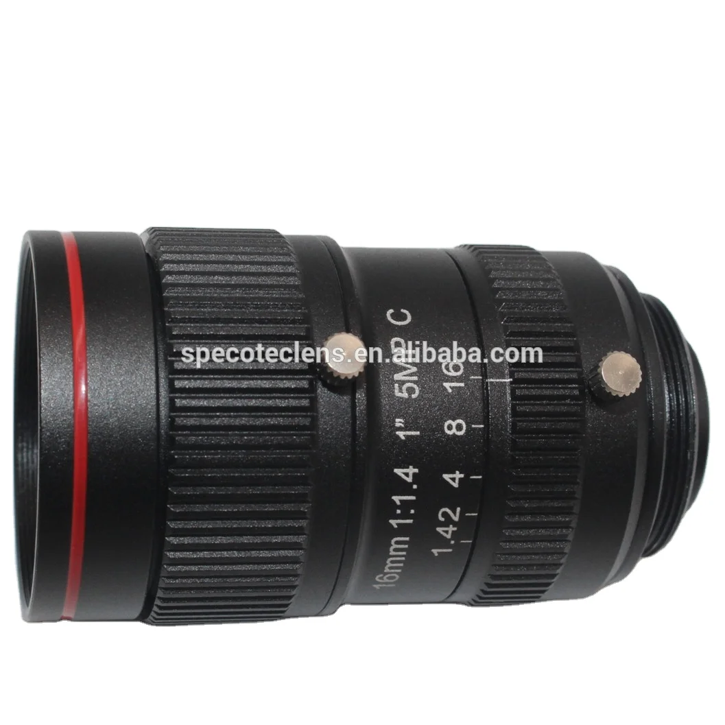 5MP megapixel Low Distortion Optic 16mm Industrial Universal C Mount Lens