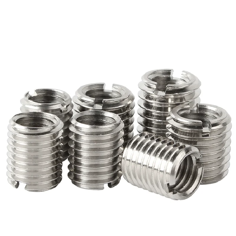 China Supplier 304 Stainless Steel Thread Adapter Screw Nut Wire Insert Sleeve Reducing Converter Nut M4 M5 M6 M8 Wood Insert