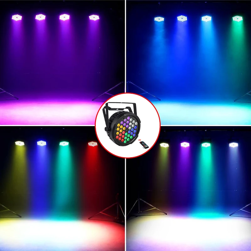 VALAVA 110W Par Light RGBWA UV 36Pcs Lamp Beads 6In1 Led Stage Par Lights For Wedding KTV  Night Club