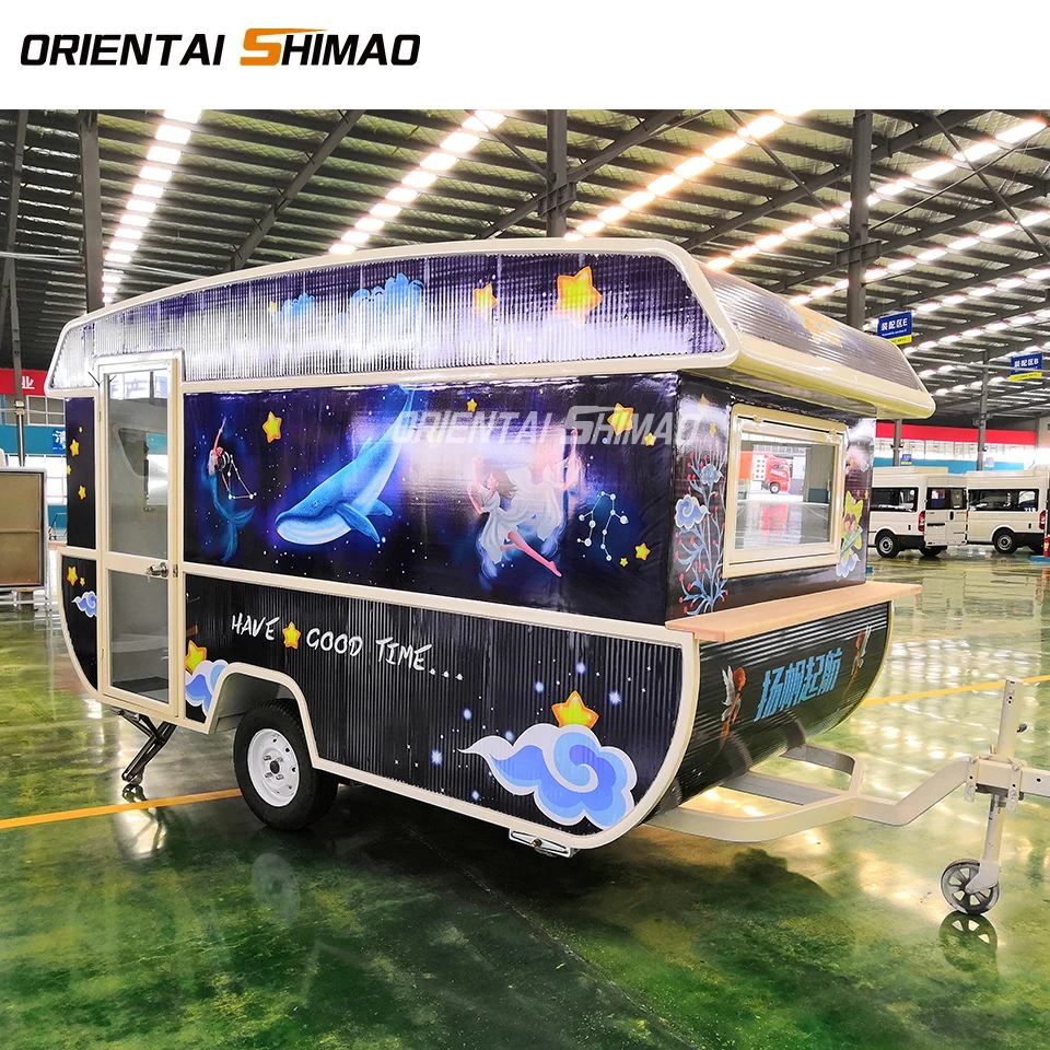 Китай Гуанчжоу Циндао Foodtruck Трейлер мобильный Fast Food Cart для
