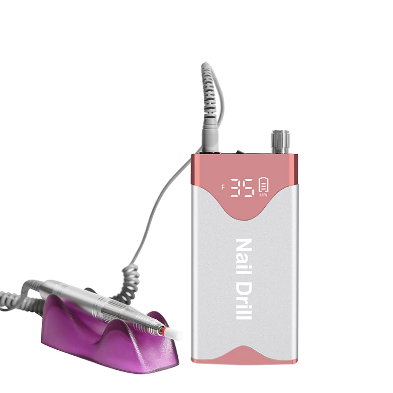 Brushless nail drill rechargeable cordless efile electric nail drill machine 35000rpm