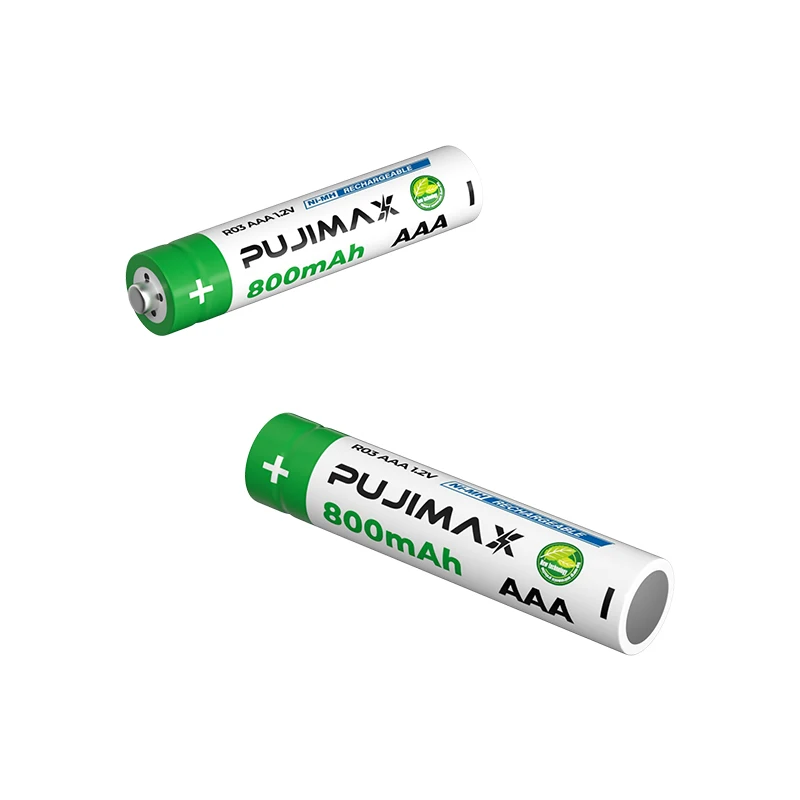 PUJIMAX Wholesale 12PCS 1.2v AAA 800mah Nimh Batterie Pack AAA Rechargeable Battery Send Battery Box AAA For Camera Microphone