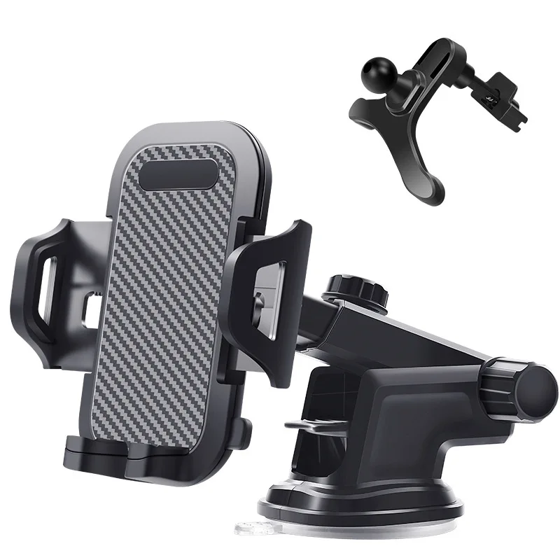 Car mounted mobile phone holder with air outlet and suction cup type universal fixed car multifunctional navigation support