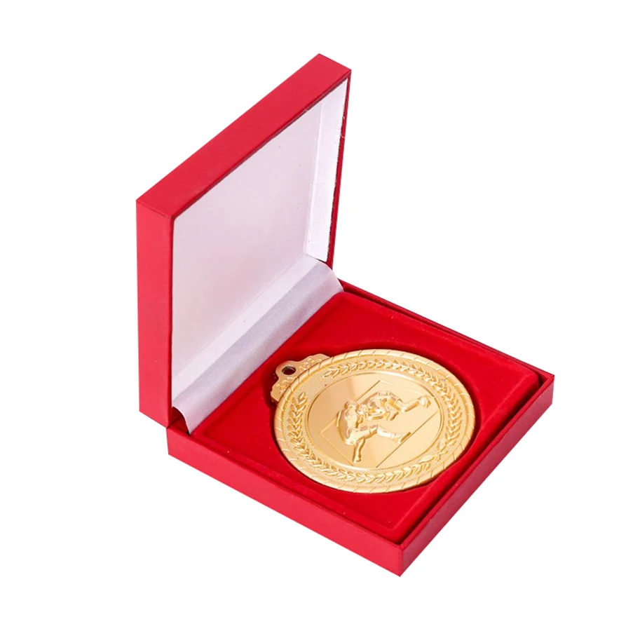 
Custom Red PU Leather Coin And Medal Box 