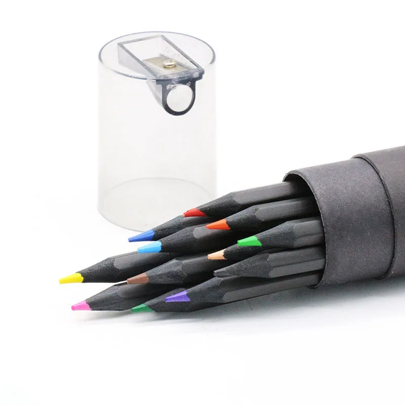 Hgh Quality 24 Colored Pencils Set With Tube Hot Sale Colorful Pencil School Art Supplies Colored Pencils Stationery Set