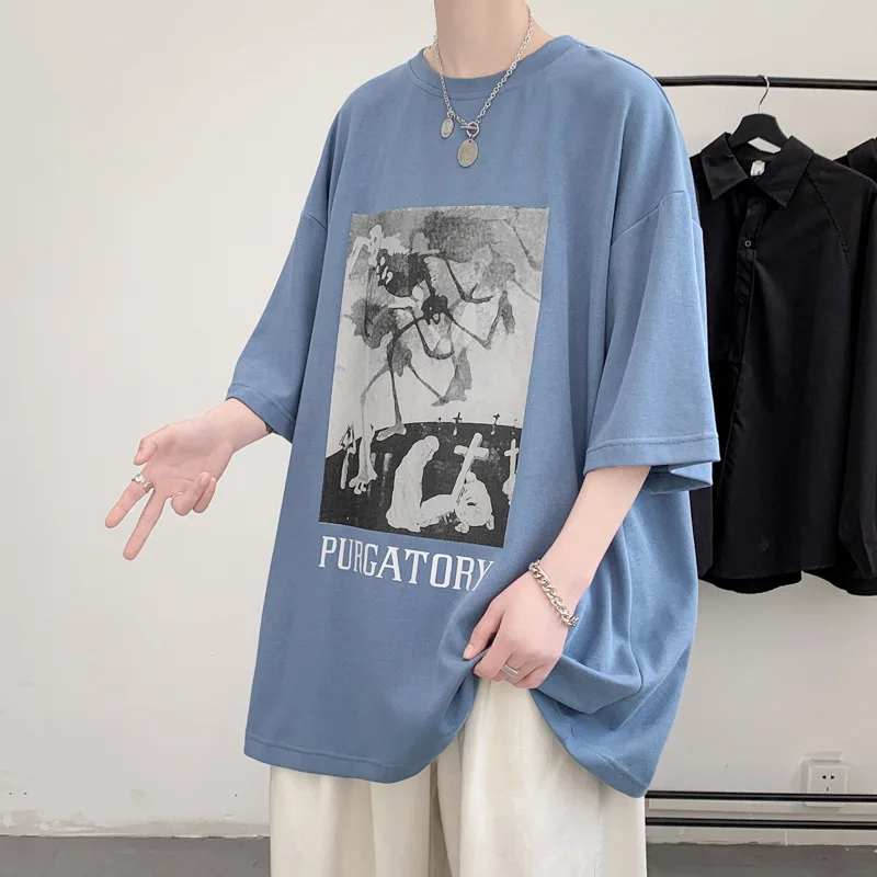 Summer Latest Private Label Pattern Printing Youth Clothes Round Neck Cotton Quick Dry T Shirt