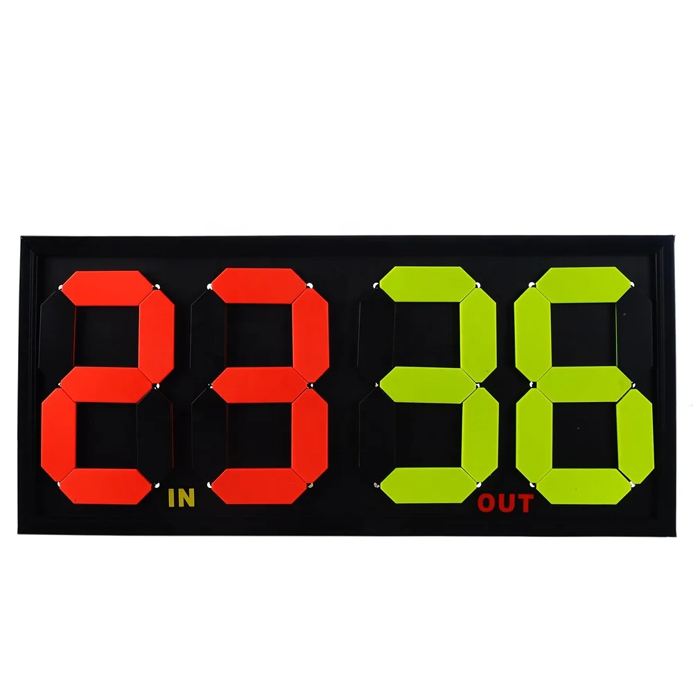 Manual Football Player Change Board PVC Two Sides 4 Digit Soccer Football Substitution Board